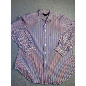 Lauren Ralph Lauren Women's Dress Shirt Large PL Multi Color Striped Long Sleeve